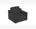 Benjara Fabric Upholstered Chair 3D модель