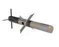 BGM 71F TOW Missile 3D 모델  wire render