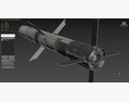 BGM 71F TOW Missile 3D-Modell Seitenansicht