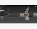 BGM 71F TOW Missile Modello 3D vista dall'alto