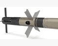 BGM 71F TOW Missile Modello 3D vista frontale