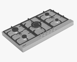 Blanco 90cm Natural Gas Cooktop BCG95X 3D-Modell