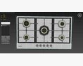 Blanco 90cm Natural Gas Cooktop BCG95X 3Dモデル