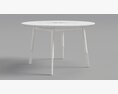 Bracket Dining Table Round 3d model