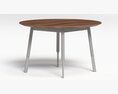 Bracket Dining Table Round 3d model
