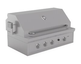 Capital Solid Flat Plate Pro36Rbi Open Grill BBQ Modello 3D