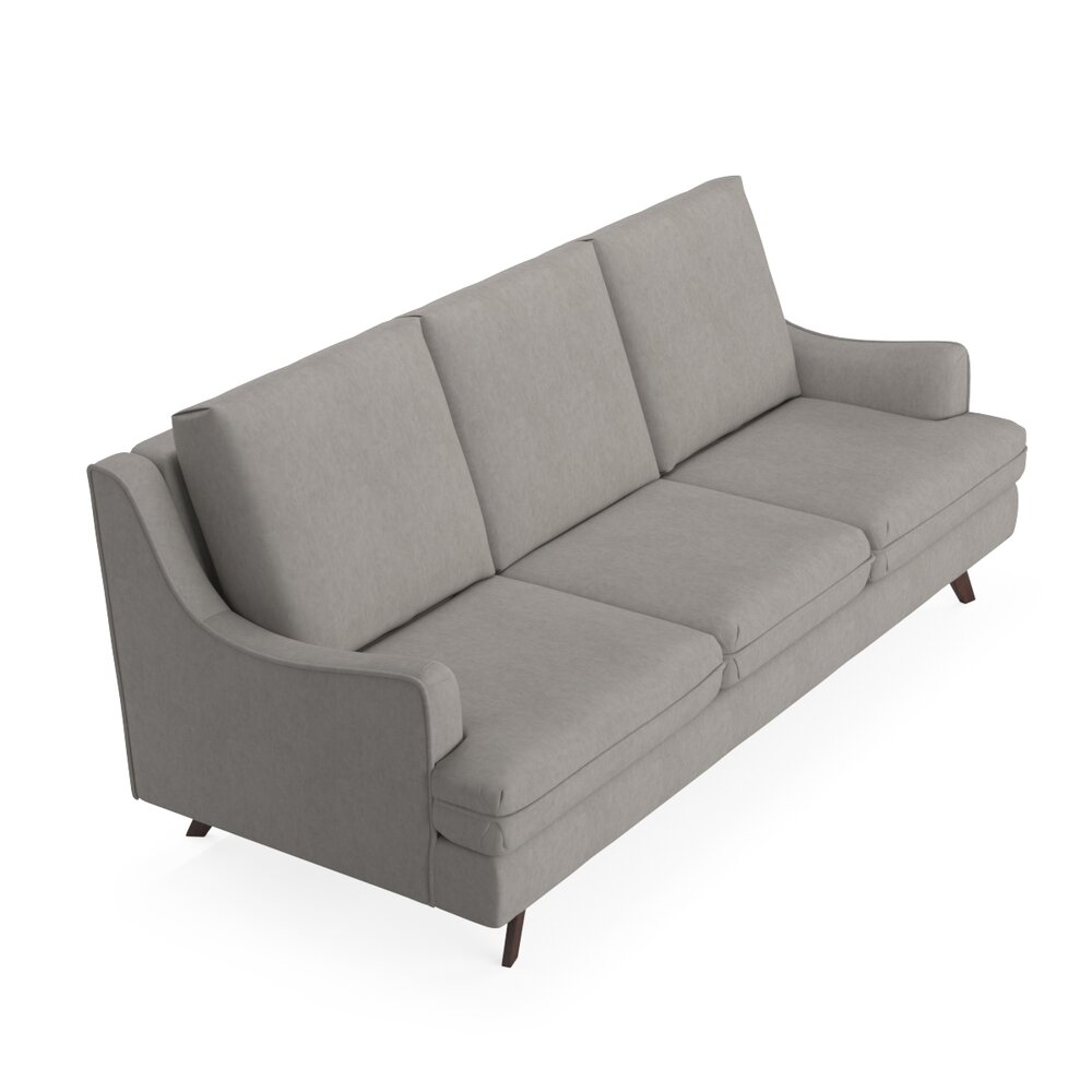 Casper 3-Seater Sofa Light Grey 3d model