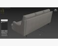 Casper 3-Seater Sofa Light Grey 3D模型
