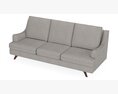 Casper 3-Seater Sofa Light Grey Modello 3D