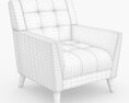 Christopher Knight Home Alisa Mid Century Modern Fabric Armchair 3Dモデル