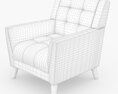 Christopher Knight Home Alisa Mid Century Modern Fabric Armchair 3D 모델 