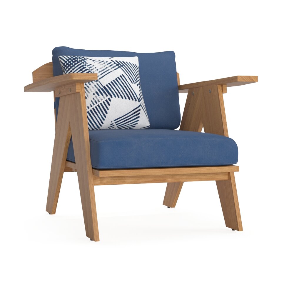 Christopher Knight Home Arcola Outdoor Acacia Wood Club Chairs 3D 모델 