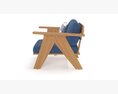 Christopher Knight Home Arcola Outdoor Acacia Wood Club Chairs 3D модель