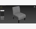 Christopher Knight Home Kassi Fabric Accent Chair Modèle 3d