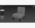 Christopher Knight Home Kassi Fabric Accent Chair 3D 모델 