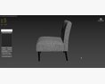 Christopher Knight Home Kassi Fabric Accent Chair 3Dモデル