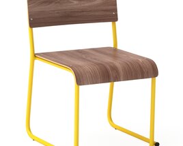 Church Chair Modello 3D