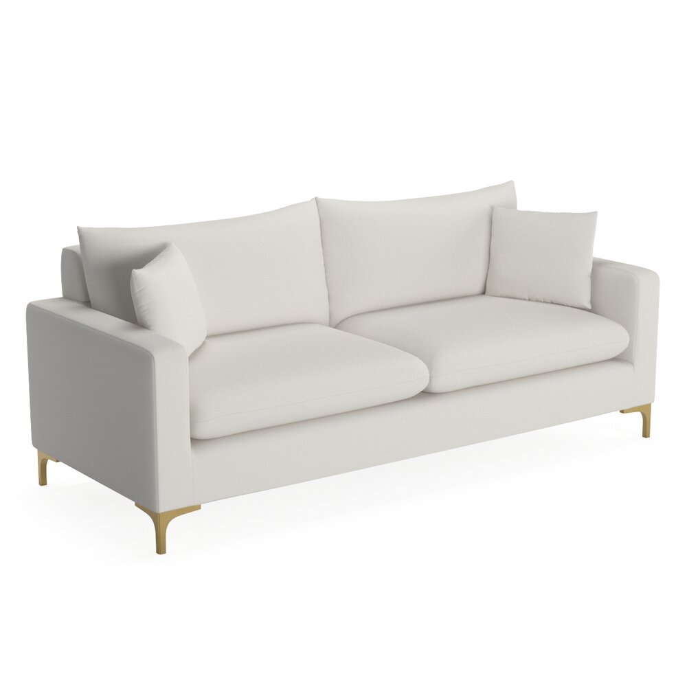 Contemporary Velvet Upholstered Sofa Modèle 3D