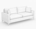 Contemporary Velvet Upholstered Sofa 3D модель