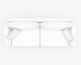 Contemporary Velvet Upholstered Sofa Modello 3D