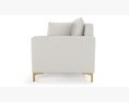 Contemporary Velvet Upholstered Sofa 3D模型