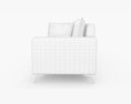 Contemporary Velvet Upholstered Sofa Modello 3D