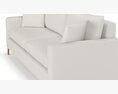 Contemporary Velvet Upholstered Sofa 3D модель