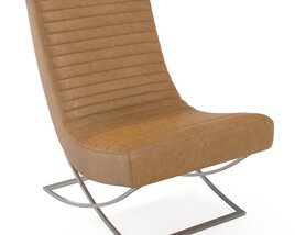 Cooper Armless Leather Chair 3D-Modell
