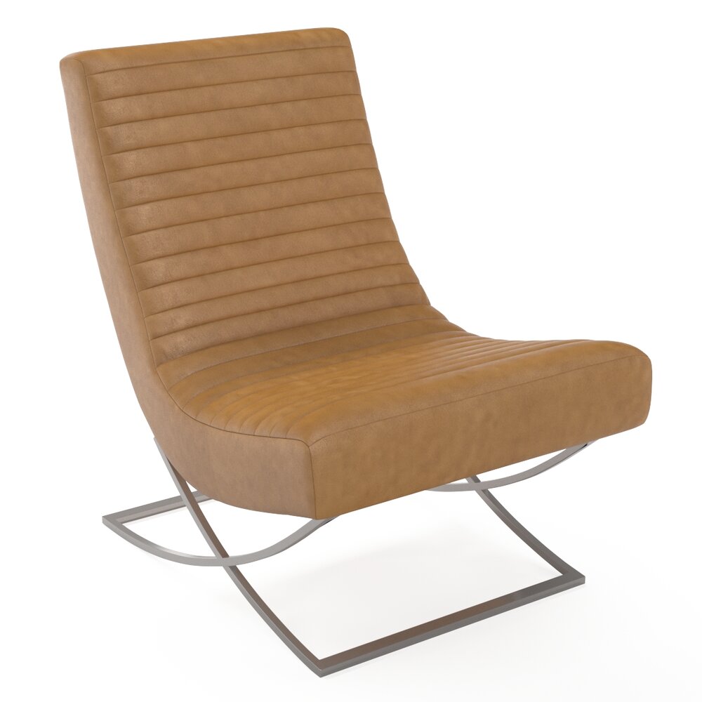 Cooper Armless Leather Chair 3D модель