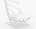Cooper Armless Leather Chair 3D модель