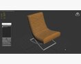Cooper Armless Leather Chair 3d model