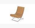 Cooper Armless Leather Chair Modello 3D