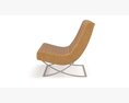 Cooper Armless Leather Chair 3Dモデル