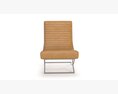 Cooper Armless Leather Chair Modèle 3d
