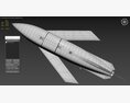 Cruise Missile AGM 158 JASSM 3d model top view