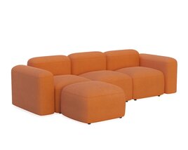DLOETT L-Shape Modular Sectional Sofa Modelo 3D