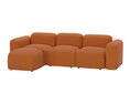 DLOETT L-Shape Modular Sectional Sofa 3D 모델 