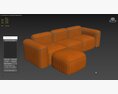 DLOETT L-Shape Modular Sectional Sofa 3D модель