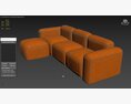 DLOETT L-Shape Modular Sectional Sofa 3D 모델 