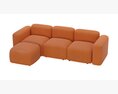 DLOETT L-Shape Modular Sectional Sofa 3Dモデル