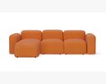 DLOETT L-Shape Modular Sectional Sofa 3D模型