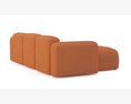 DLOETT L-Shape Modular Sectional Sofa 3d model