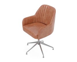Donisi Leather Swivel Office Chair 3D model