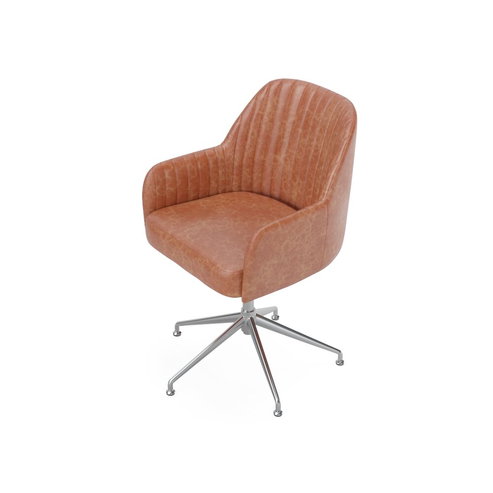 Donisi Leather Swivel Office Chair Modello 3D