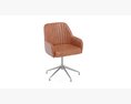 Donisi Leather Swivel Office Chair Modelo 3D