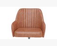 Donisi Leather Swivel Office Chair 3Dモデル