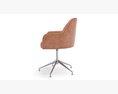 Donisi Leather Swivel Office Chair 3Dモデル