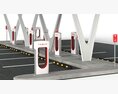 Electric Vehicle Charging Point with EV Station 01 3d model