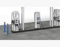 Electric Vehicle Charging Point with EV Station 02 3Dモデル