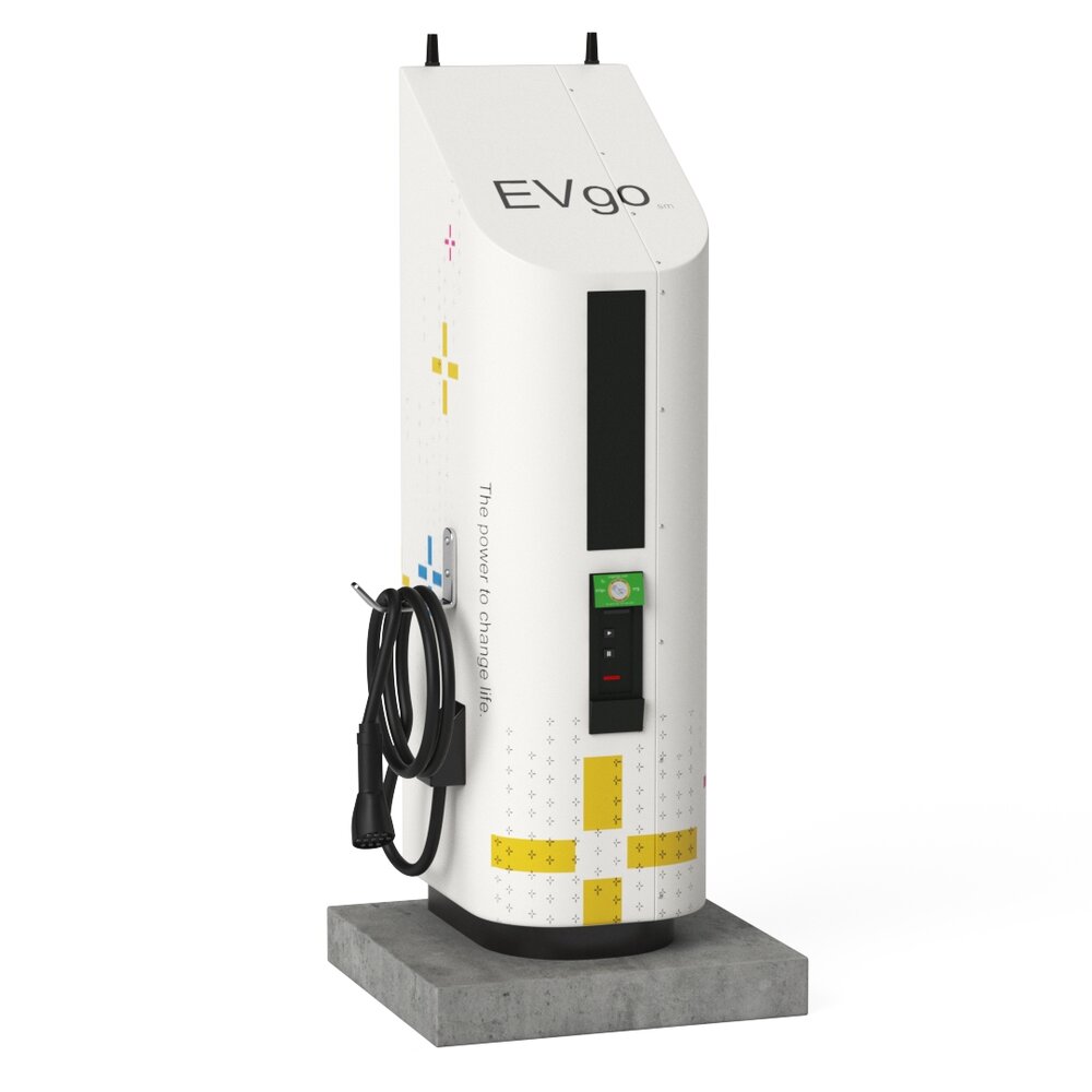 Electric Vehicle Charging Station EV GO 3 3D модель